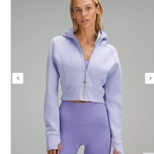 NWT Lululemon cropped scuba hoodie full zip size 8